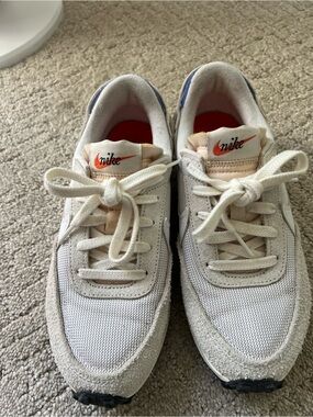 Nike Women's Off-White Cream and Orange Accent Sneakers